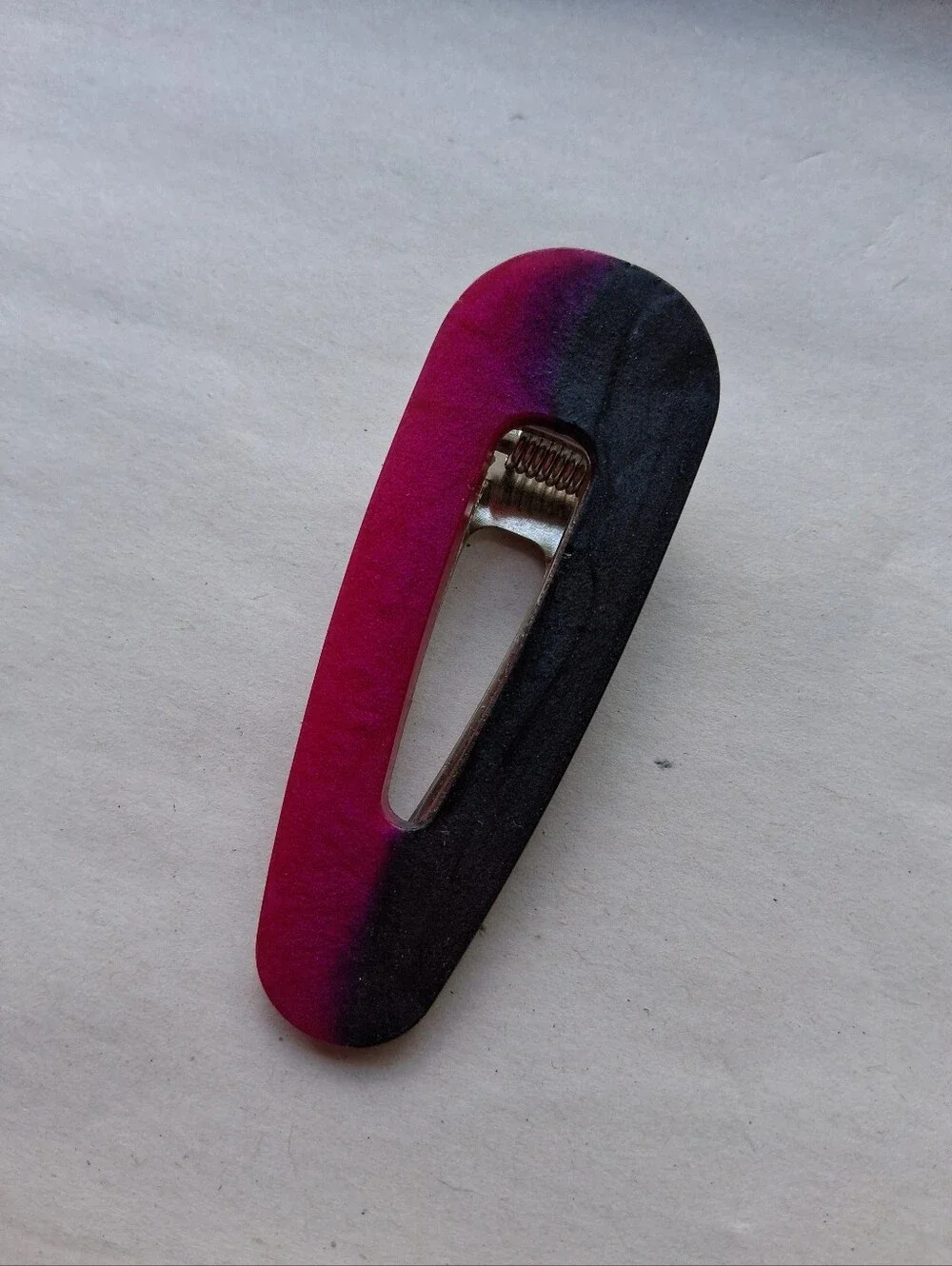5/$25 Hand Crafted Pink and Black Gradient Hair Clip